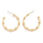 Wholesale metal Bamboo Hoop Earrings D