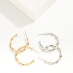 Wholesale metal Bamboo Hoop Earrings D