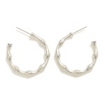 Wholesale metal Bamboo Hoop Earrings D