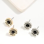 Wholesale gauge Shotgun Shell Stud Earrings Rhinestone Center D
