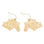 Wholesale brushed Brass Horse Drop Earrings Brass Base L