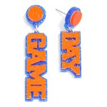 Wholesale glitter Acetate Game Day Drop Earrings L