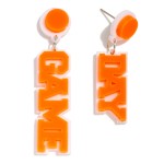 Wholesale glitter Acetate Game Day Drop Earrings L