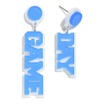 Wholesale glitter Acetate Game Day Drop Earrings L