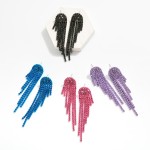 Wholesale rhinestone Tassel Post Drop Earrings L
