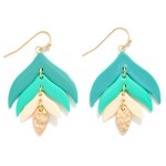 Wholesale linked Acetate Leaf Drop Earrings L