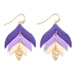 Linked Acetate Leaf Drop Earrings

- Approximately 2" L