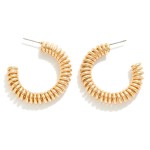 Wholesale metal Spiral Cord Hoop Earrings D
