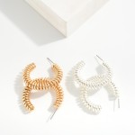 Wholesale metal Spiral Cord Hoop Earrings D