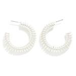 Wholesale metal Spiral Cord Hoop Earrings D