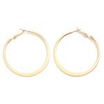 Wholesale pressed Tapered Metal Hoop Earrings D