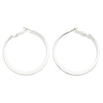 Pressed Tapered Metal Hoop Earrings
- Approximately 2" D