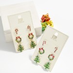 Wholesale christmas stud earring set three pairs