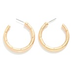 Wholesale metal Hoop Earrings Slit Details D