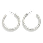 Wholesale metal Hoop Earrings Slit Details D