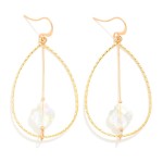 Wholesale twisted Metal Teardrop Drop Earrings Rotating Glass Crystal Clover Cen