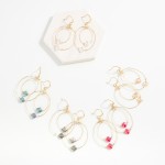 Wholesale concentric Glass Crystal Clover Beaded Loops Drop Earrings L