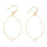 Wholesale metal Wire Loop Drop Earrings Faceted Bi Faced Glass Crystal Bead Stat