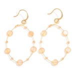 Wholesale metal Wire Loop Drop Earrings Faceted Bi Faced Glass Crystal Bead Stat