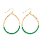 Wholesale beaded Teardrop Drop Earrings Gold Tones Faceted Beads L