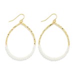 Wholesale beaded Wire Teardrop Drop Earrings Metal Beads Faceted Beads L