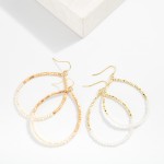 Wholesale beaded Wire Teardrop Drop Earrings Metal Beads Faceted Beads L