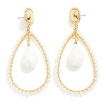 Wholesale beaded Wire Wrapped Teardrop Drop Earrings Faceted Glass Charm L