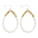 Wholesale two Twisted Wired Teardrop Drop Earrings L