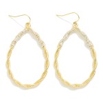 Wholesale two Twisted Wired Teardrop Drop Earrings L