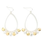 Wholesale metal Teardrop Drop Earrings Hammered Metal Charm Tassels L