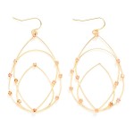 Wholesale nesting Wire Teardrop Drop Earrings Rhinestone Details L