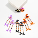 Wholesale linked Glitter Acetate Witch Hat Boots Faceted Bead Chain Links L