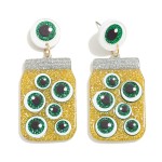 Wholesale jar Eyeballs Acetate Drop Earrings Eyeball Post L