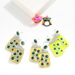Wholesale jar Eyeballs Acetate Drop Earrings Eyeball Post L
