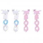 Wholesale linked Glitter Acetate BOO Drop Earrings Ghost Cat Posts L