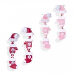 Wholesale linked Acetate Christmas Clothing Post Drop Earrings Pom Hat Post L