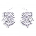 Wholesale hollow Metal Christmas Bells Drop Earrings L