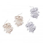 Wholesale hollow Metal Christmas Bells Drop Earrings L