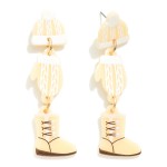 Wholesale acetate Linked Snow Gear Post Drop Earrings L