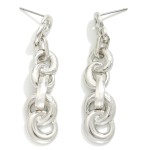 Wholesale linked Metal Infinity Loops Drop Earrings L