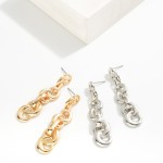 Wholesale linked Metal Infinity Loops Drop Earrings L
