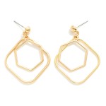 Wholesale geometric Metal Charms Drop Earrings L