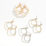Wholesale geometric Metal Charms Drop Earrings L