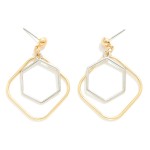 Wholesale geometric Metal Charms Drop Earrings L