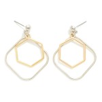 Wholesale geometric Metal Charms Drop Earrings L