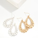 Wholesale layered Metal Seeds Teardrop Drop Earrings L