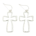 Wholesale rounded Metal Cross Drop Earrings L