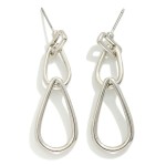 Wholesale metal Linked Teardrop Drop Earrings L