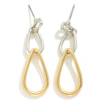 Wholesale metal Linked Teardrop Drop Earrings L