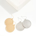 Wholesale studded Metal Disc Drop Earrings L